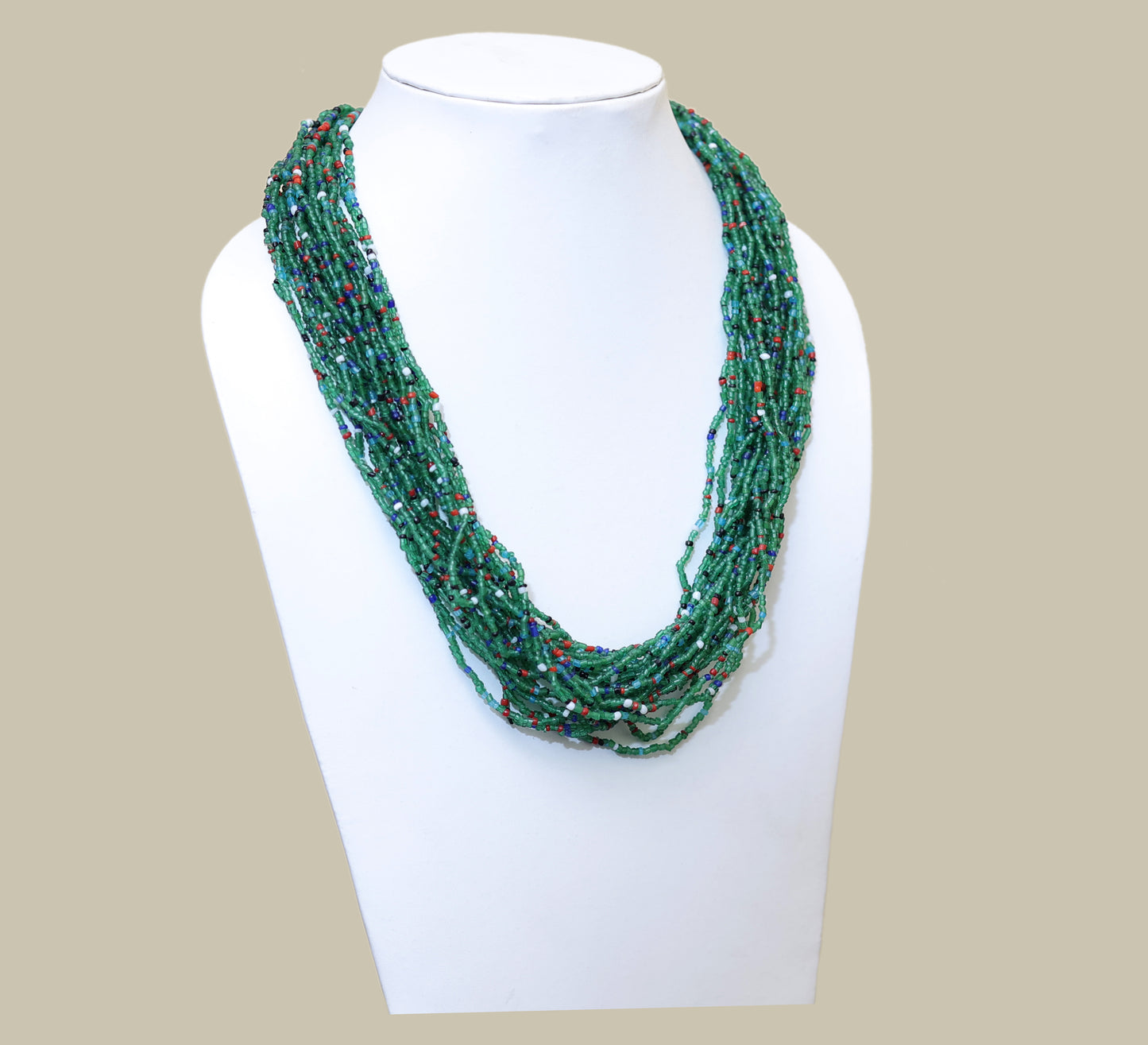 Green Seed Bead Necklace