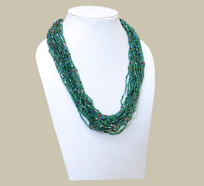 Green Seed Bead Necklace