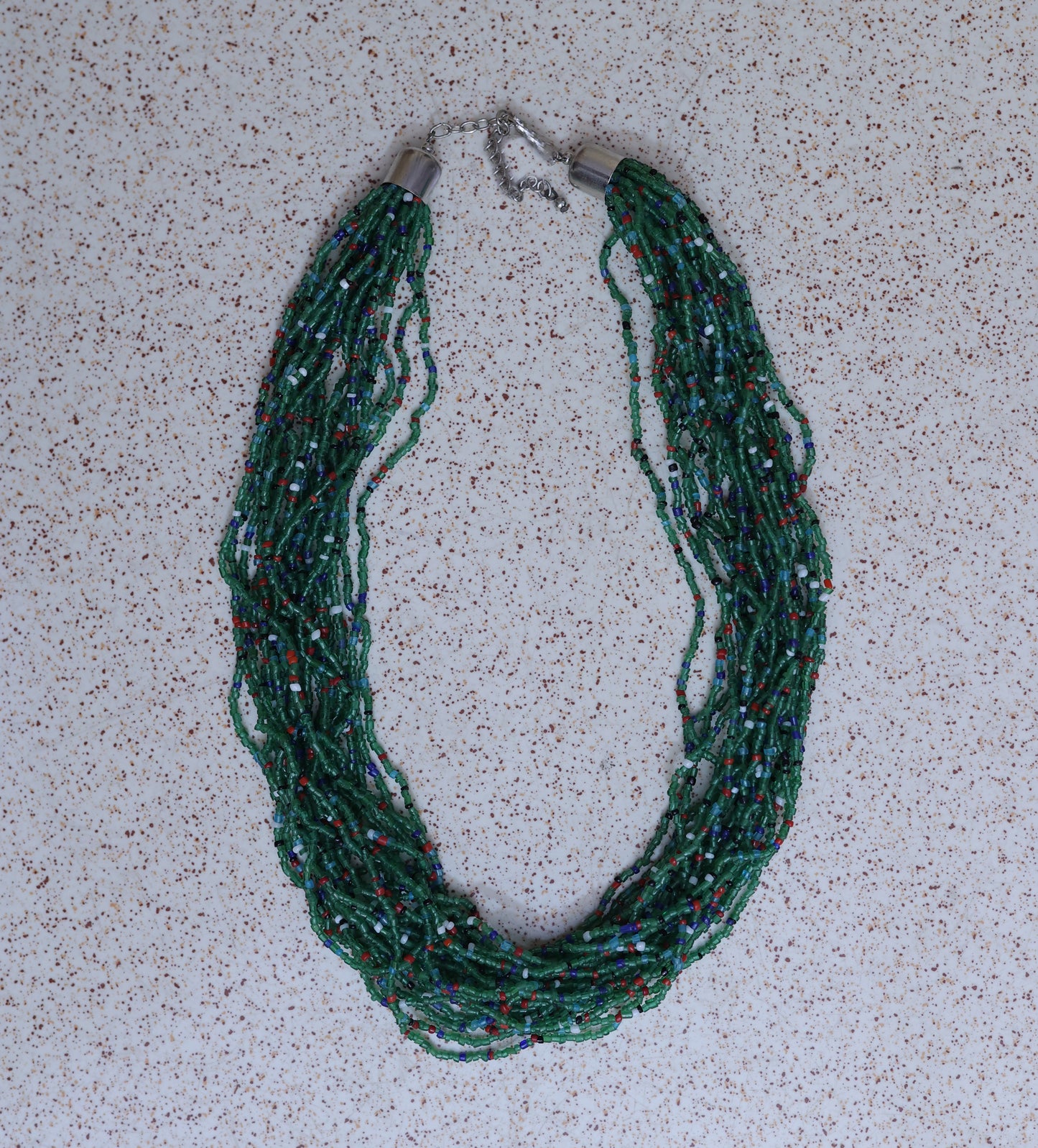 Green Seed Bead Necklace