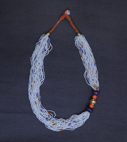 Blue Seed Bead Necklace