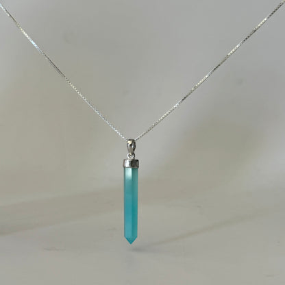 Aqua Point Pendant Necklace