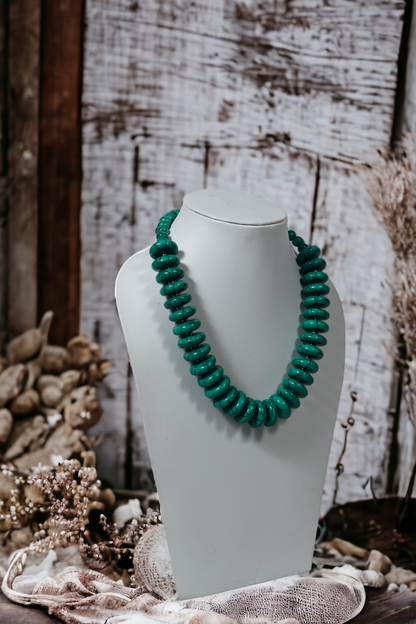 Unique African Resin Bead Necklace