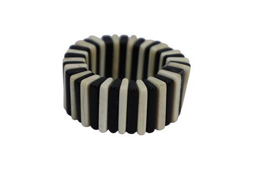 Black And White Elastic Bracelet