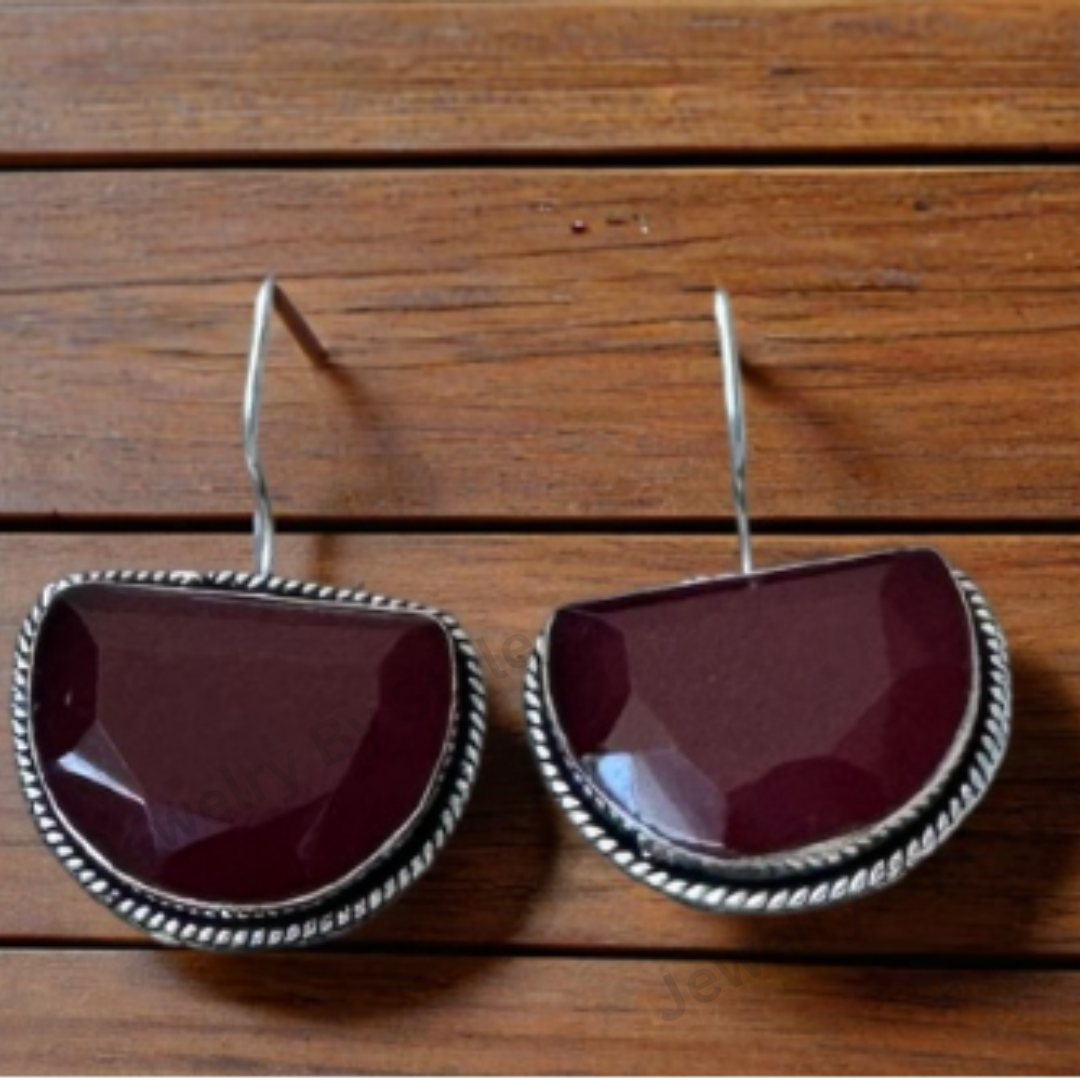 Oxidised German Silver earring