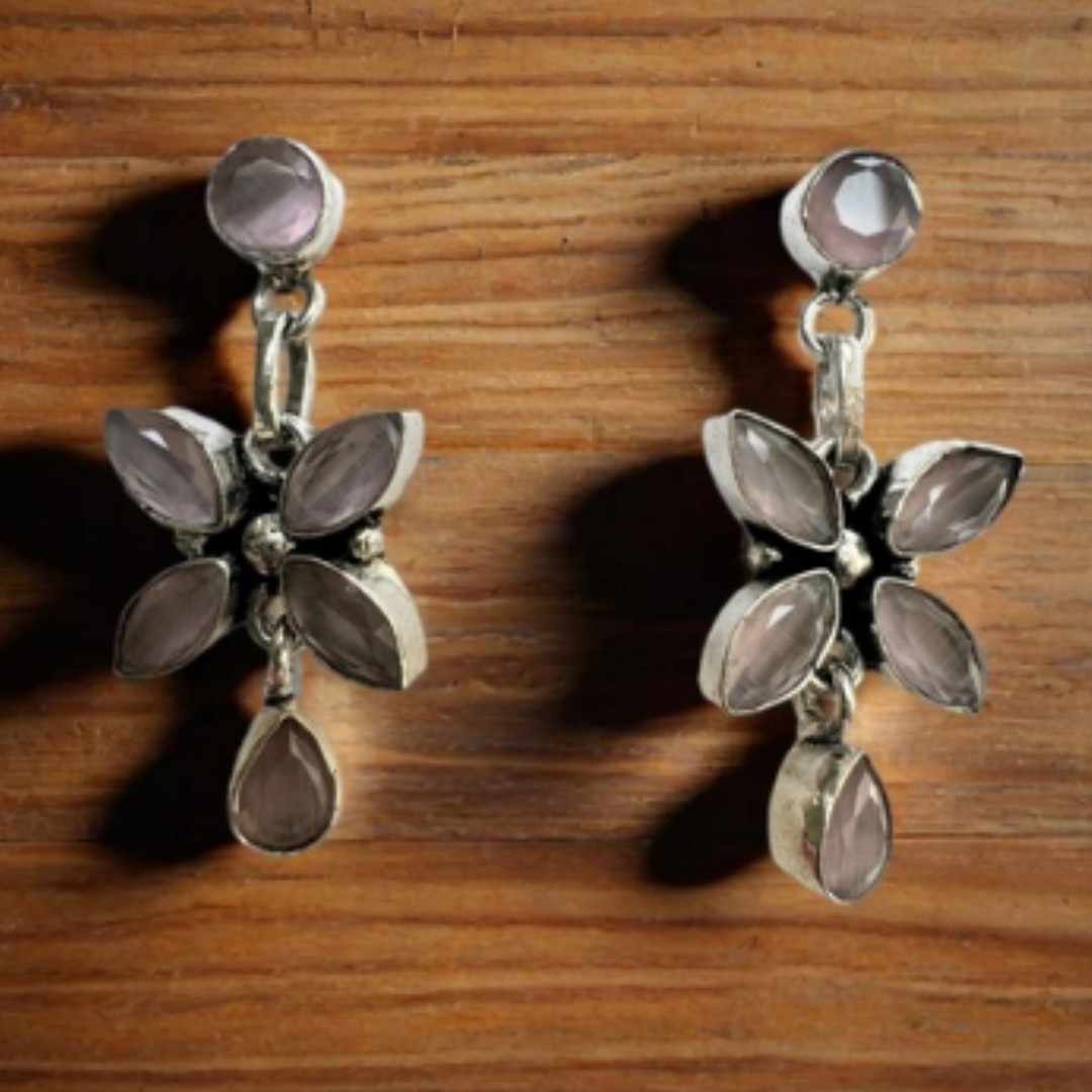 Monalisa Oxidised German Silver earring