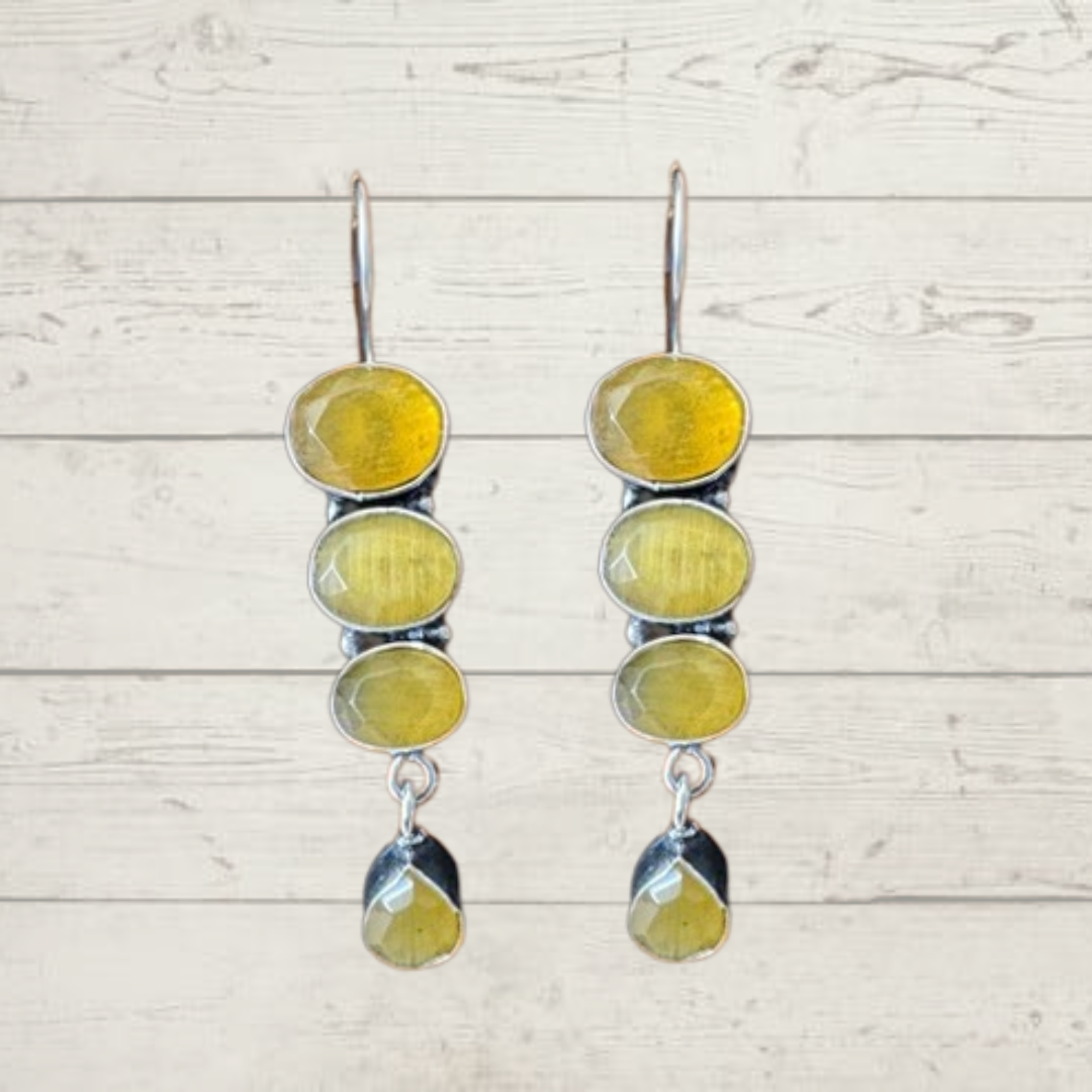 Monalisa Oxidised German Silver earring