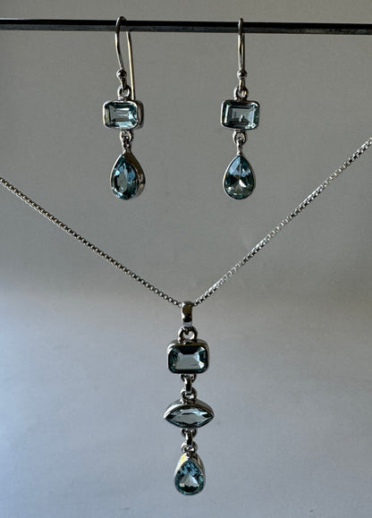 Blue Topaz Jewelry Set