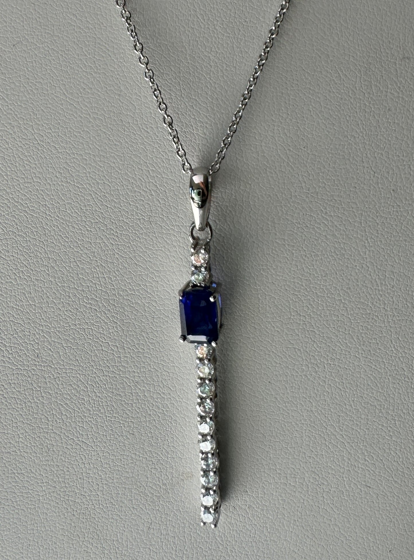 Topaz Pendant with Sterling Silver Chain