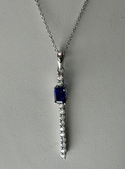 Topaz Pendant with Sterling Silver Chain