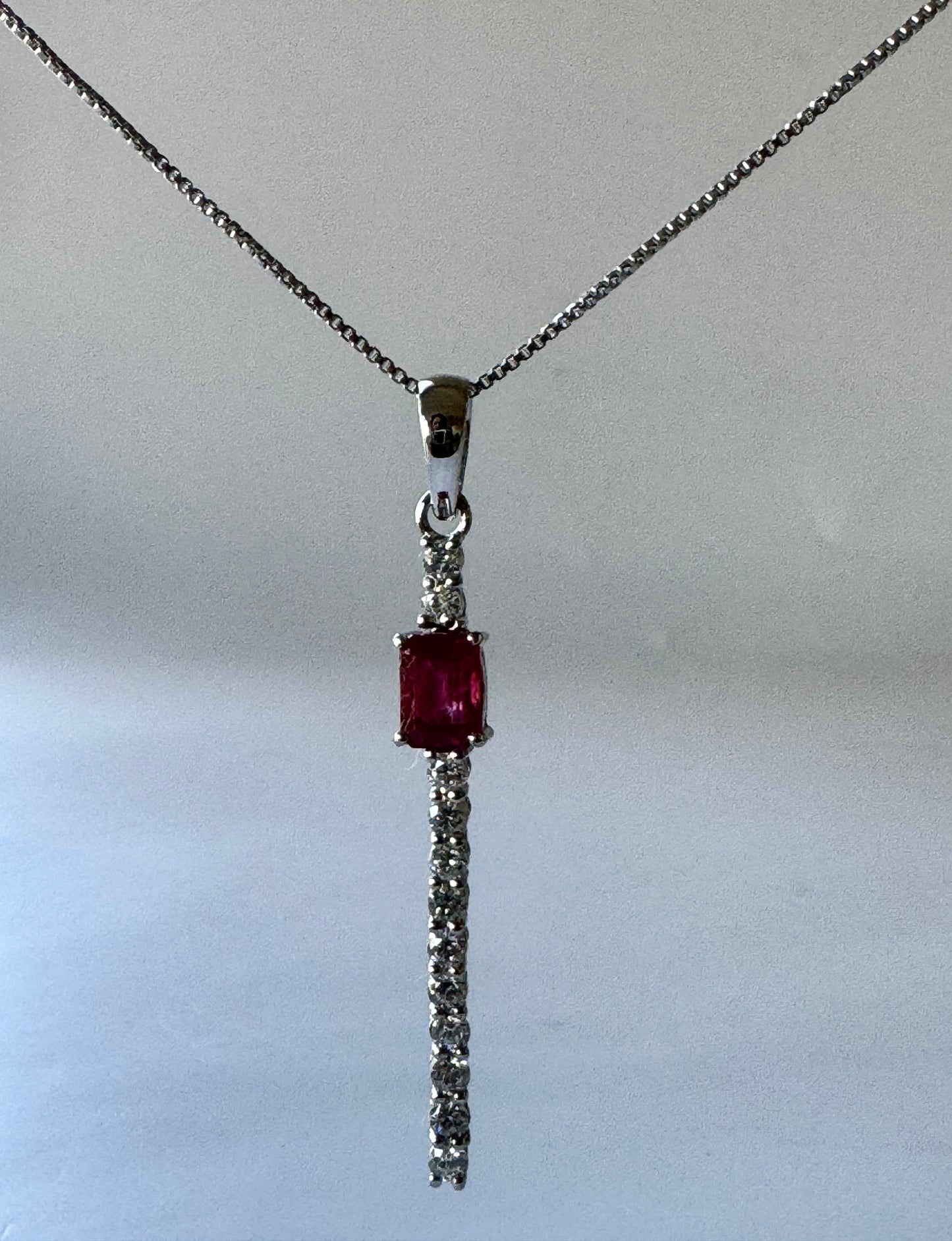 Topaz Pendant with Sterling Silver Chain