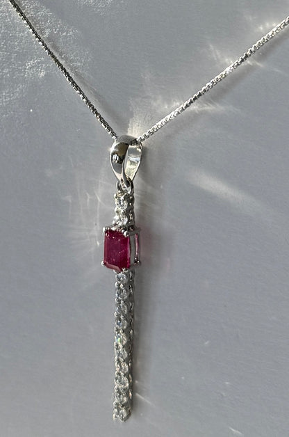 Topaz Pendant with Sterling Silver Chain