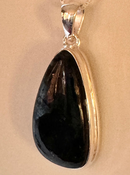 Moss Agate Sterling Silver Pendant