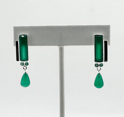 Sterling Silver Onyx Stud Earrings