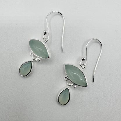 Sterling Silver Chalcedony Earrings