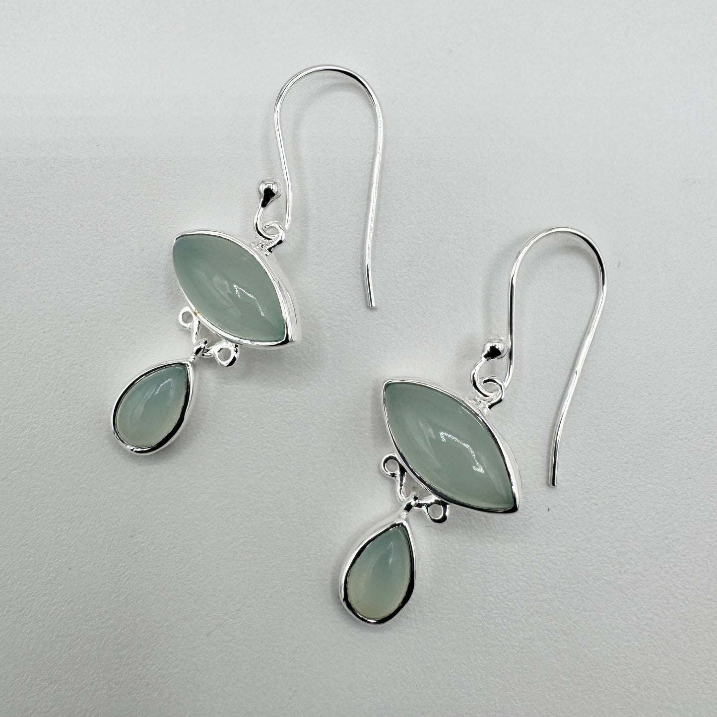 Sterling Silver Chalcedony Earrings