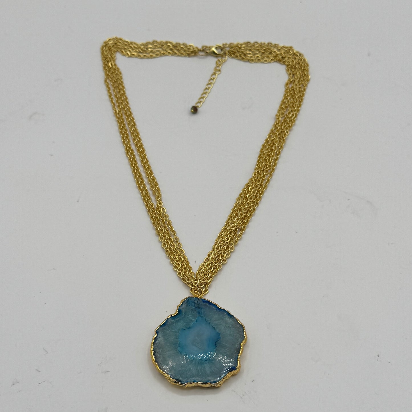 Large Agate Stone Layered Necklace