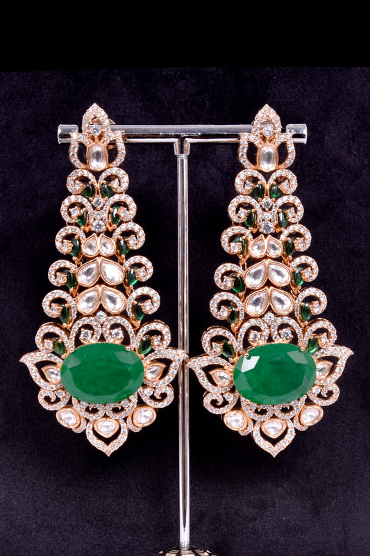 Green Stone Earrings