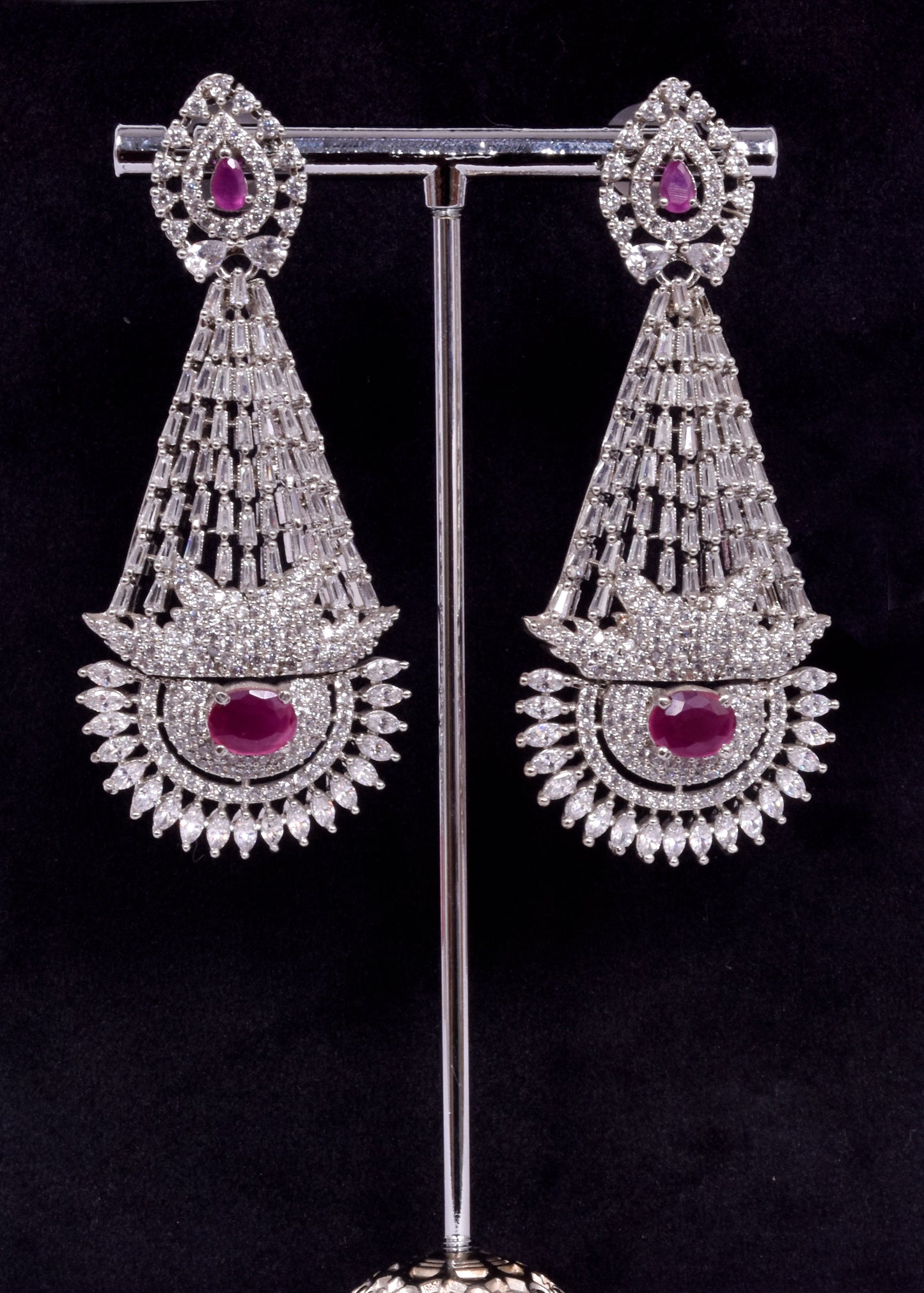 Zircon Ruby Earrings