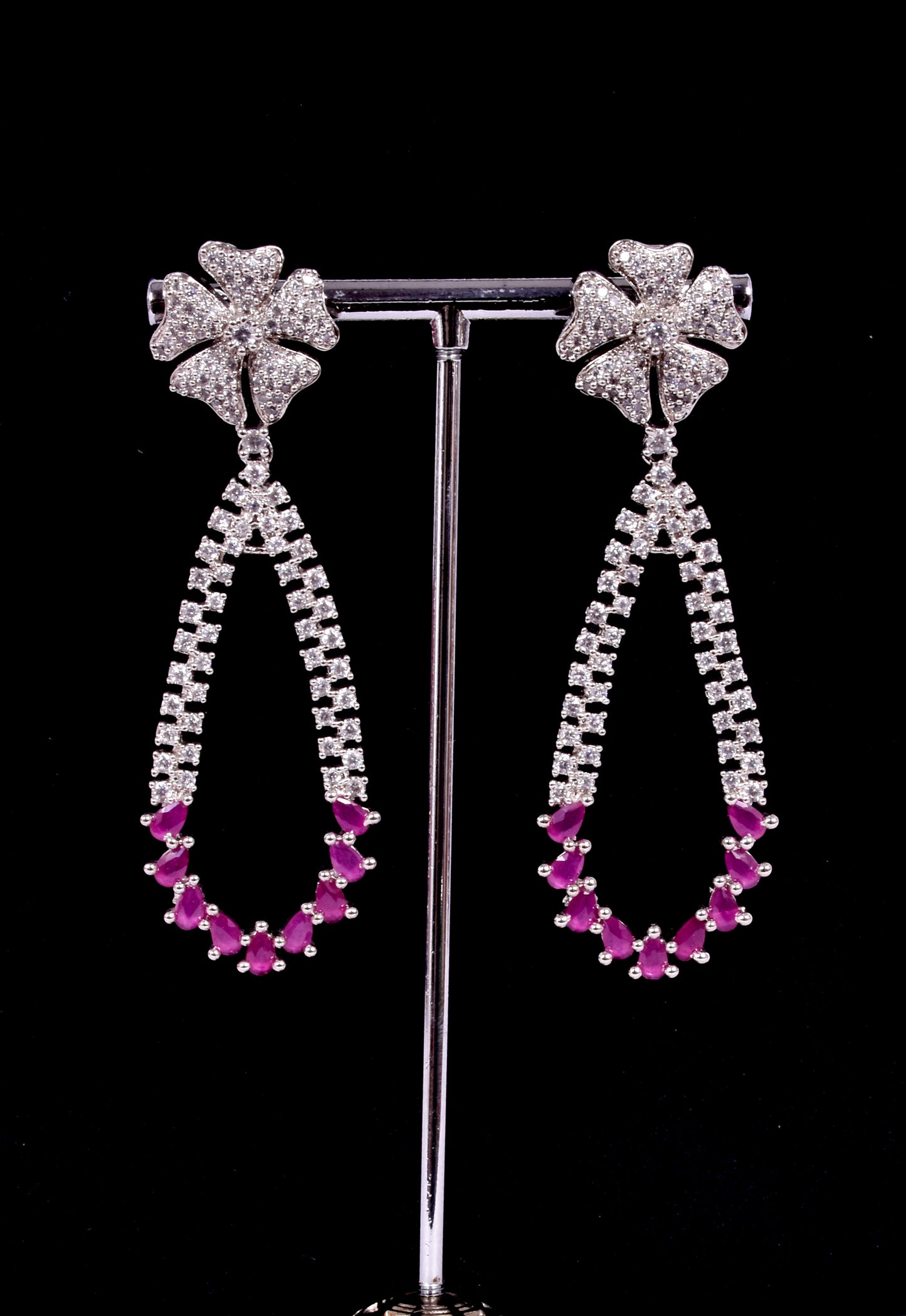 Ruby Zircon Earring