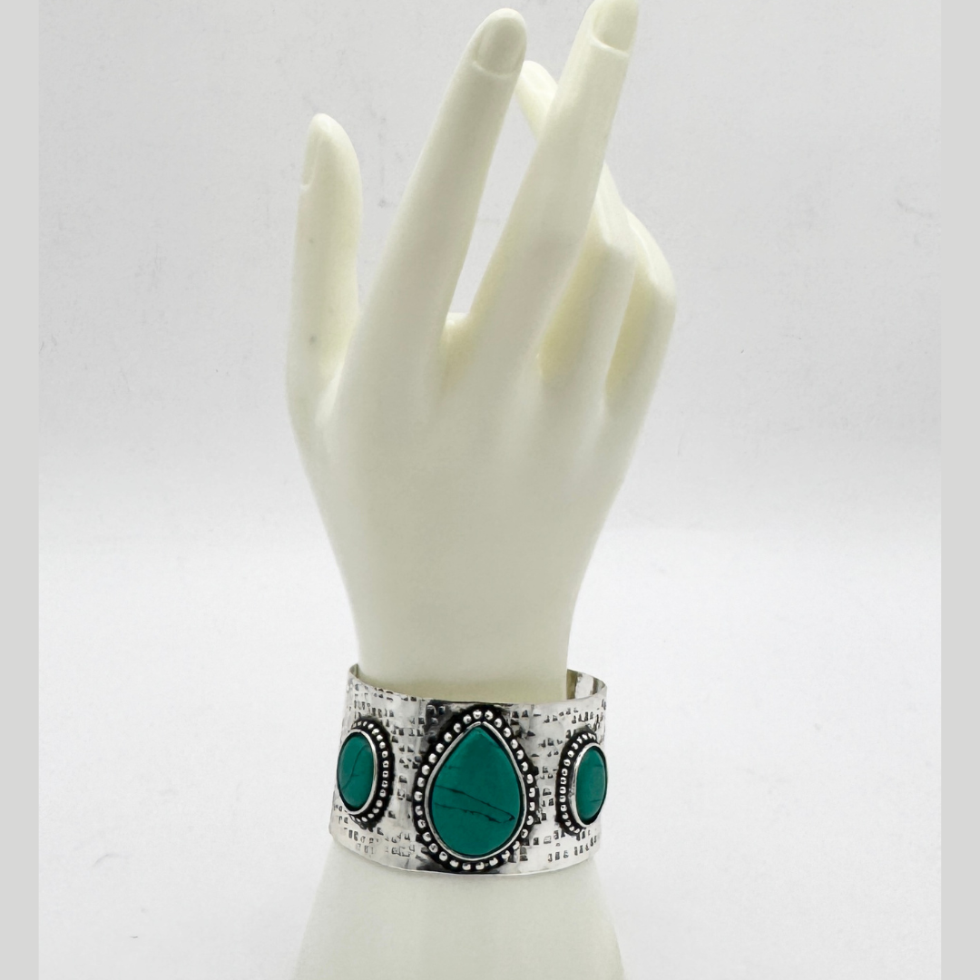 Turquoise Agate Cuff Bracelet